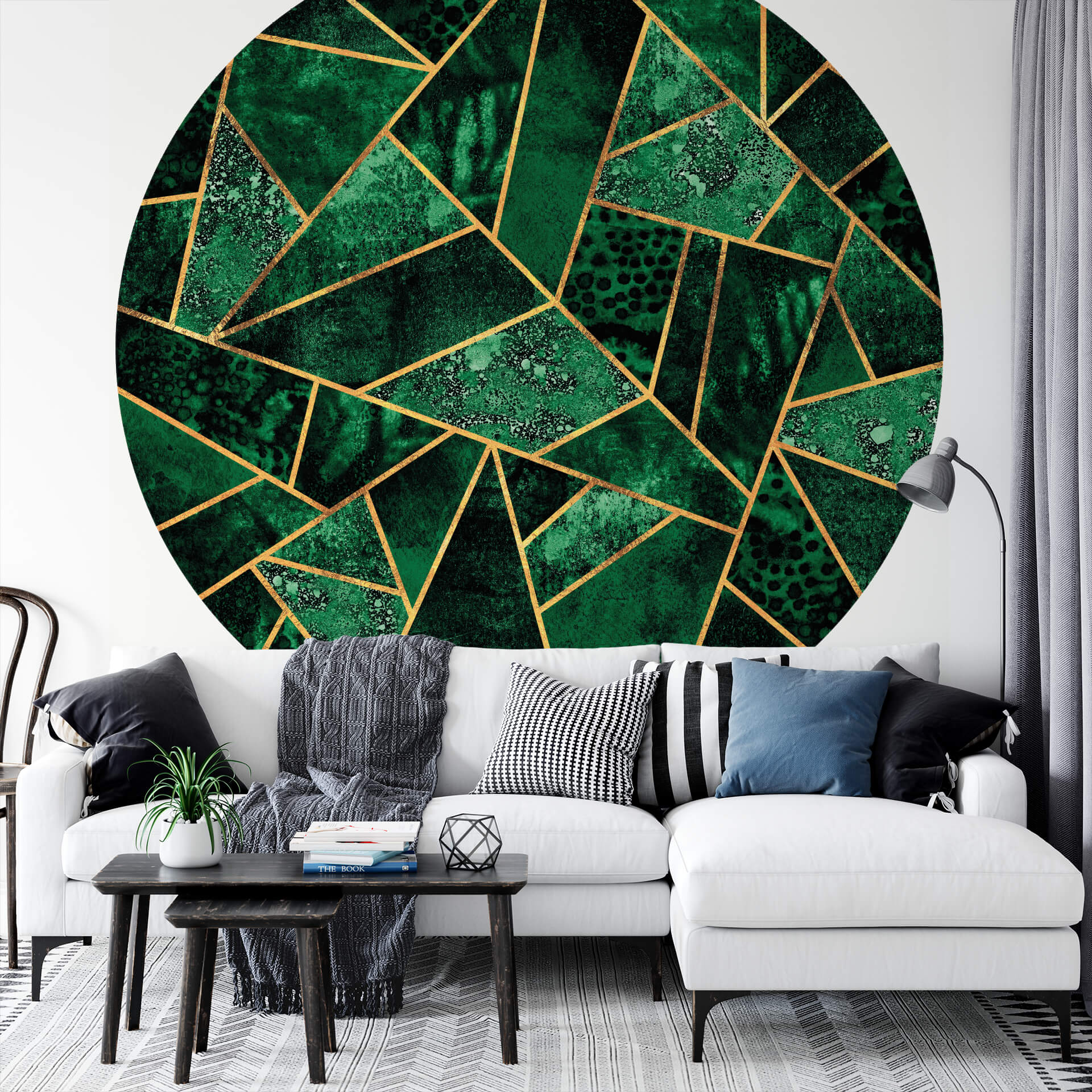 Fototapete Dark Green Emeralds 1,4 x 1,4 m