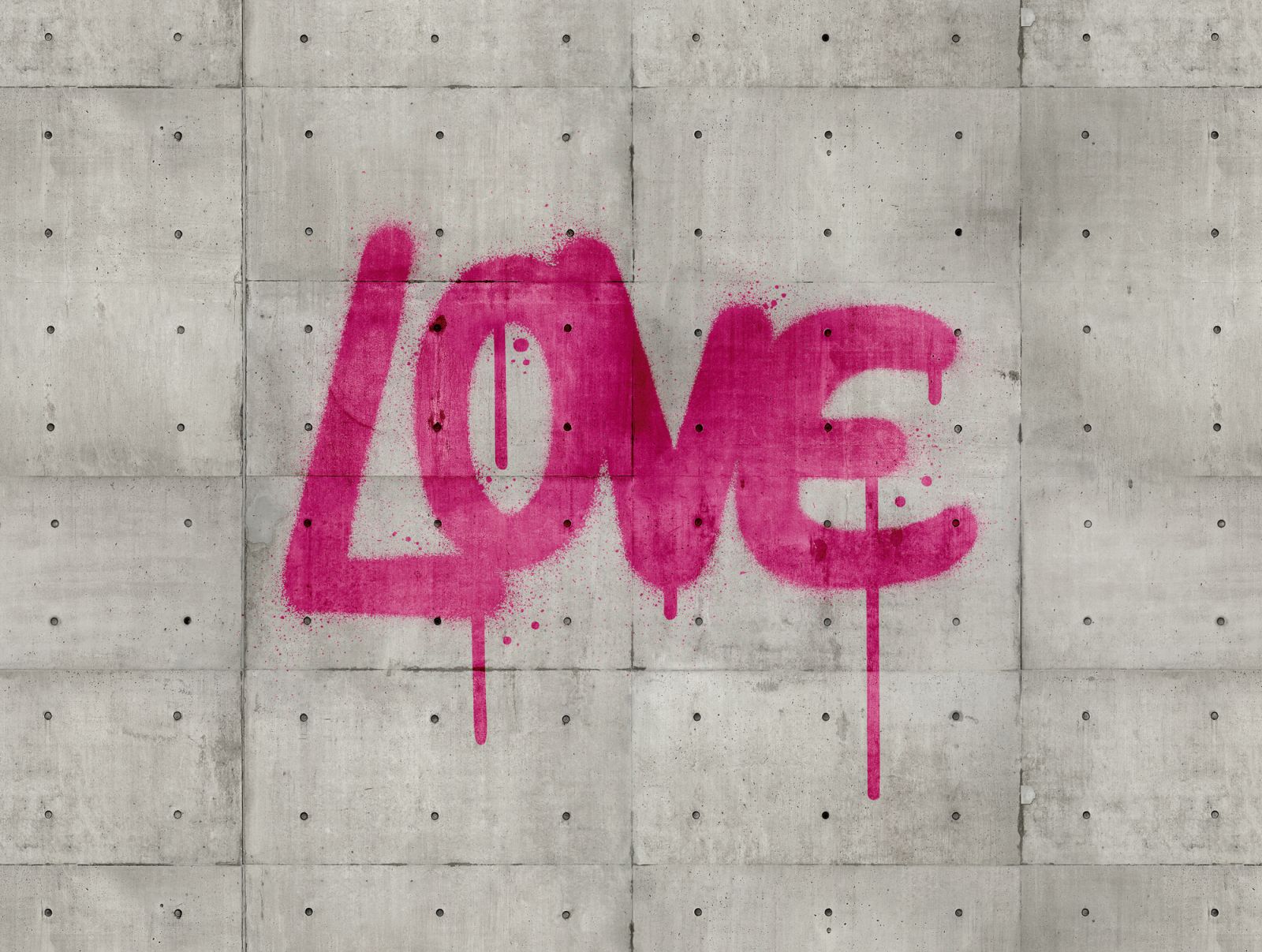 The Wall - Love - Pink, Grau
